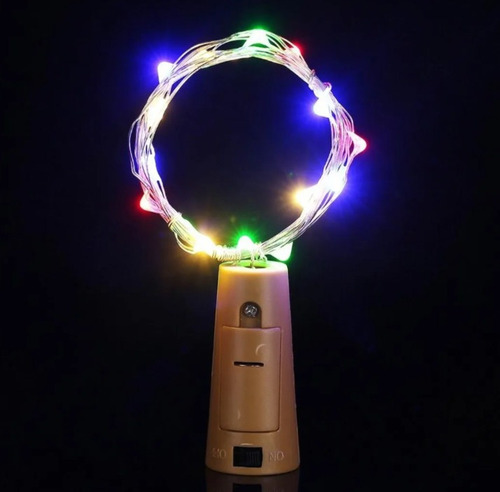 Promo X6!! Alambre Led Corcho Botella Guirnalda Souvenir Luces Multicolor
