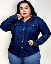 Comprar Camisa Plus Size Jeans Blusas Femininas Social G1 G2 Ao G3 