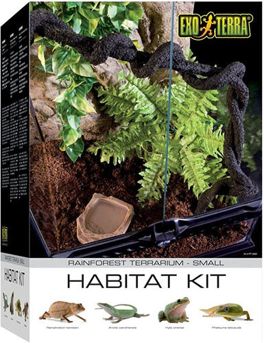 Exo Terra Rainforest Habitat Kit (incluye Pt2602) - Pequeño