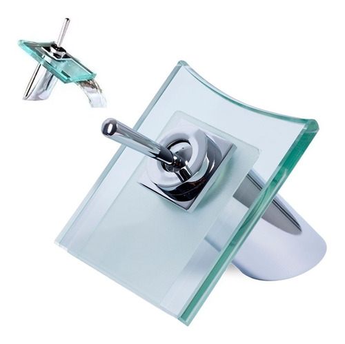 Grifería Cascada De Vidrio Cuadrada Para Baño Diselo Luxury 