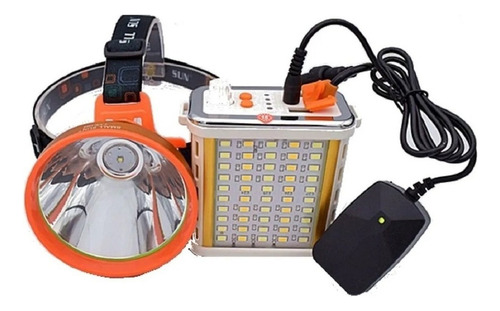 Foco Led Caza 800w Largo Alcance Linterna Minera Usb Camping