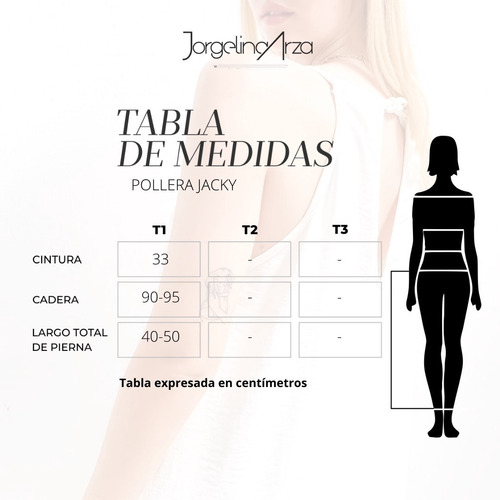 Imagen 4 de 9 de Polleras Cortas Para Mujer Jorgelina Arza Modelo Jacky