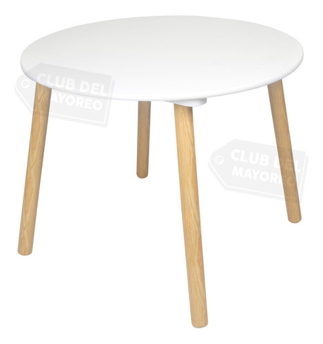 Mesa Escritorio Sillas Montessori Multifuncional Niños Color Blanco Redondo