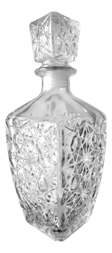Set 12 Licoreras Botella Diamante Vidrio Cristal 750 Ml Transparente