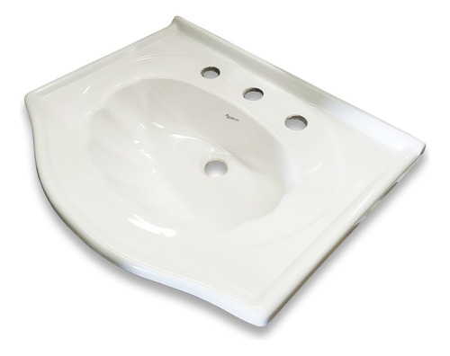 Bacha Marmolina Real Blanco 50 Cm Curva Vanitory No Fibra