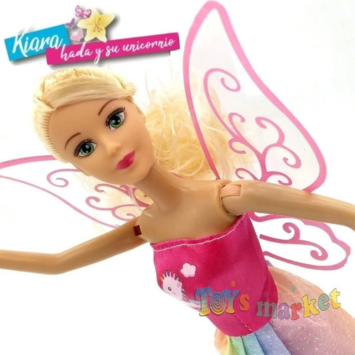 Imagen 4 de 7 de Muñeca Poppi Doll Kiara Hada Y Su Unicornio. B145(vestido 2)
