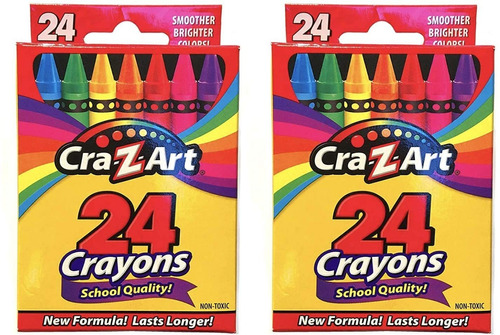 Cra-z-art Crayons, 24 Unidades (paquete De 2)