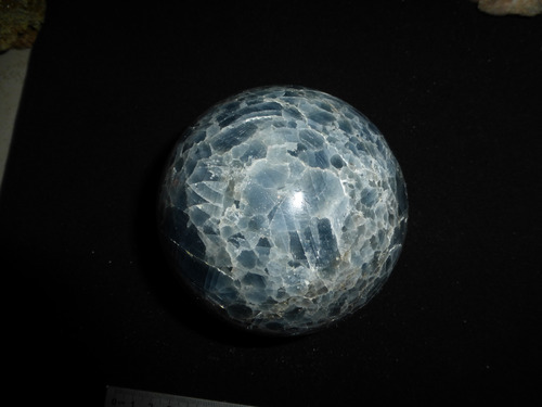 Mineral De Colección Esfera Artesanal Calcita Azul Natural