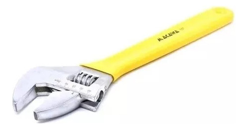 Llave Ajustable 15 Mango Amarillo Makawa Mk-012