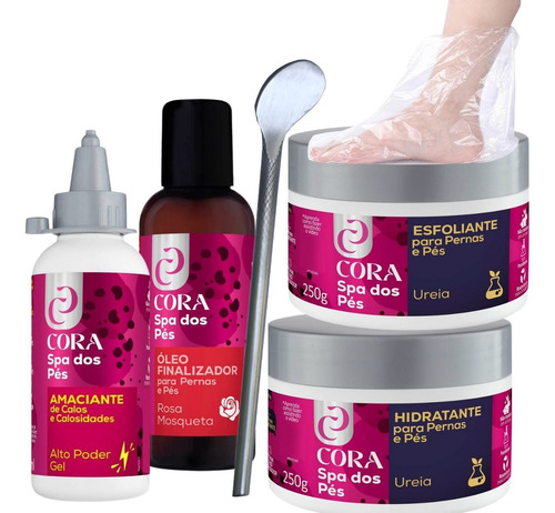 Kit Cora Spa Dos Pés E Calosidade Com Botinha E Espátula 222