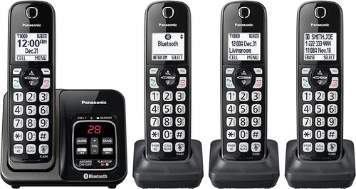 Teléfono Panasonic Inalámbrica 4 Bases Link2cell Bluetooth