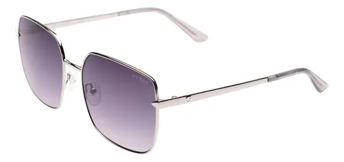Anteojos de sol Guess GU7615 armazón plateado y lente gris
