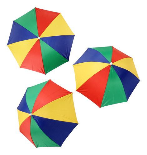 Sombrero Con Forma De Paraguas Arcoíris, 3 Piezas, Protecció