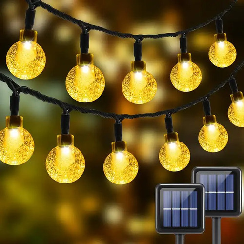 Hermosas Luces De Navidad Solares - 7 Metros - 50 Luces Led