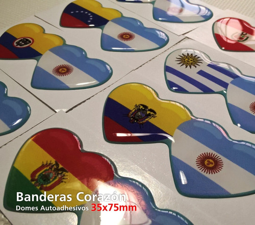 Calcos, Stickers Bandera Bolivia & Argentina - Domes