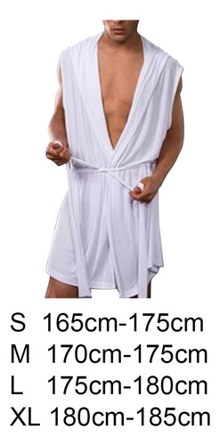 Albornoz De Seda De Leche Para Hombre Robe, Con Capucha, Pij