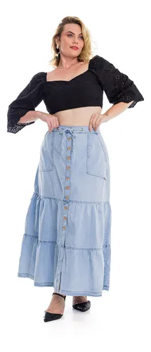 Saias Jeans Maria Amore MercadoLivre