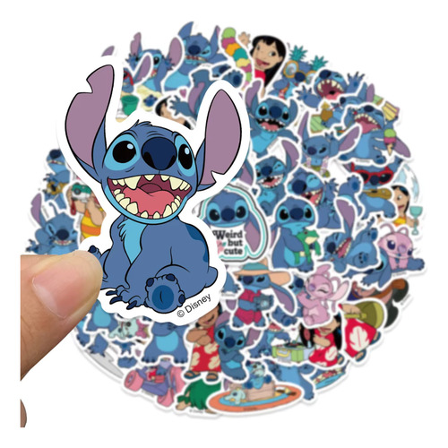 Kit 50 Calcomanias Stickers Lilo Y Stitch A Prueba De Agua