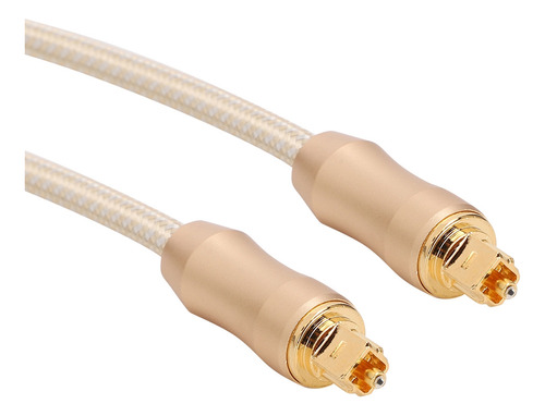 Cable Óptico Digital 5.1 Sound Track Fiber Gold Para Altavoz