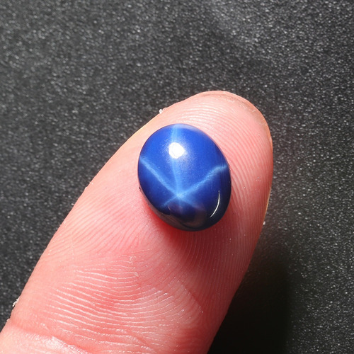 Soberba Sharp 6 Rays Estrela Royal Blue Safira Cabochão Oval