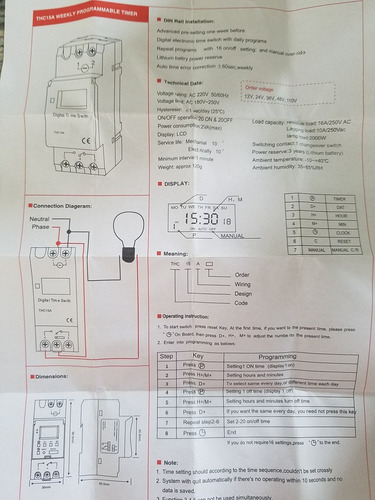 Temporizador Digital Programable Bobina 220v 1nc 1no
