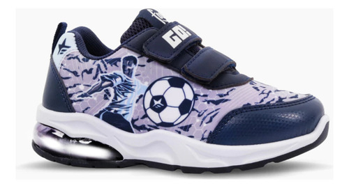 Zapatillas Footy Con Luces Niños Niñas Unisex Dino Fútbol