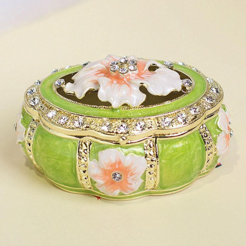 Caja De Joyería, Caja De Baratijas, Caja Del Tesoro, Verde
