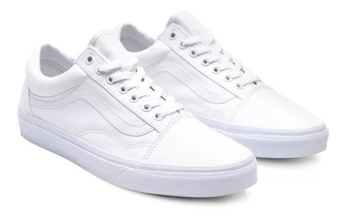 Imagen 4 de 8 de Zapatillas Vans Mod Old Skool Toda Blanca!!! 100% Original!!