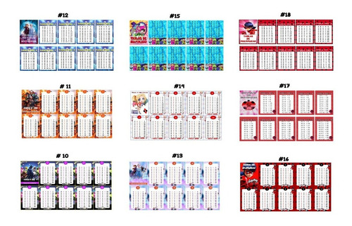 Llaveros Didacticos Tablas De Multiplicar 20 Pz (Usado)