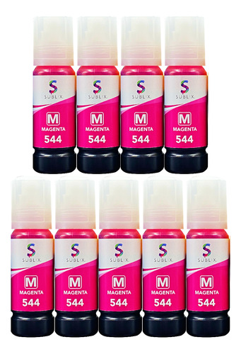 9 Tintas Magenta Para Epson 544 Compatible L1250 L3250 L1210