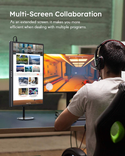 Imagen 5 de 9 de Monitor Portátil Boifun 15.8 1080p Ips, Usb C, Hdmi, Gamer