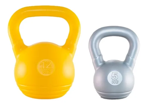 Kettlebell 12kg - Pesas rusas de PVC rellenas