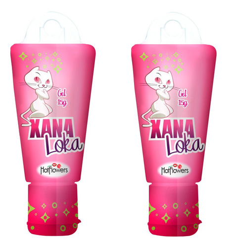 Kit 2 Gel Xana Loka Lubrificante Excitante Hot Flowers 