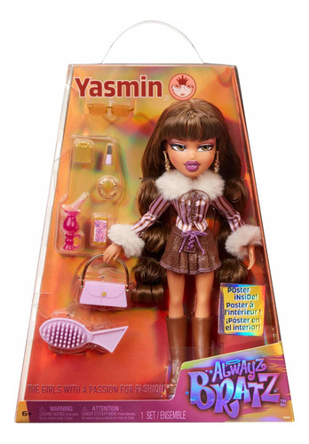 Always Bratz Muñeca Yasmin Con 10 Accesorios Y Póster