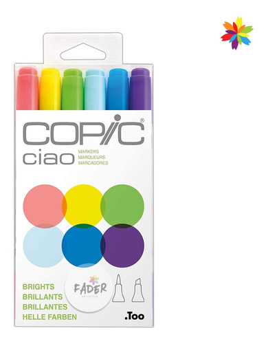 Copic Ciao Colores Brillantes Set X6 Marcadores Rotuladores