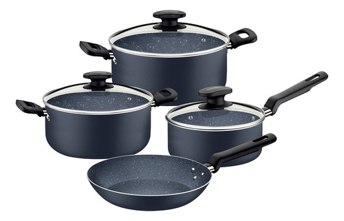 Batería De Cocina 9 Pza Cookdesign Tramontina Azul 27899-423