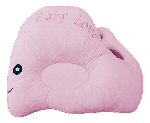 Almohada Almohadon Bebe Super Suave Diseño Ballena Rosa