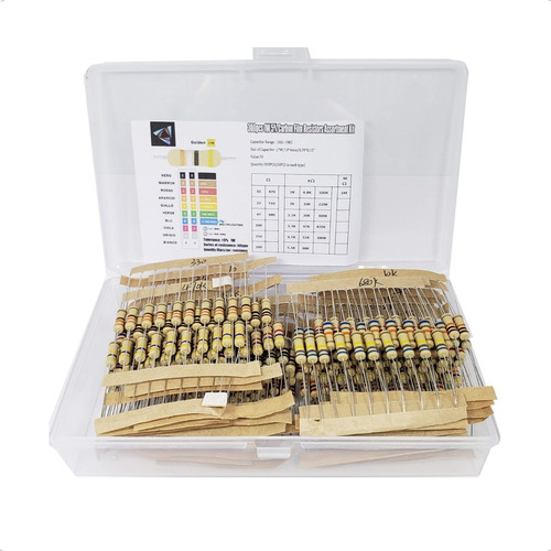 Kit De 300 Resistencias 1w 5% 10r-1mr ( 10 De Cada Medida)