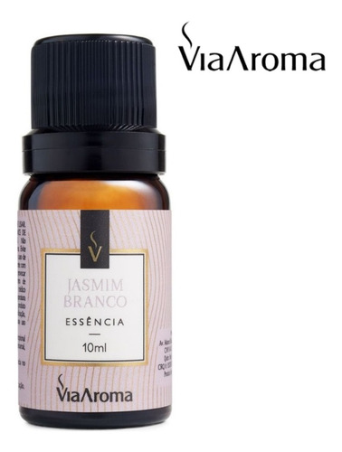 Imagem 1 de 1 de Essência Jasmim Branco 10 Ml Via Aroma Aromaterapia Ambiente