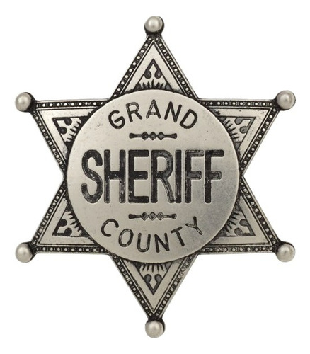 Placa De Sheriff Grand County 113/nq Denix 18 Gr 7 Cms