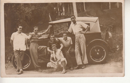 1947 Fotografia Cachila Con Amigos En Santa Lucia Canelones