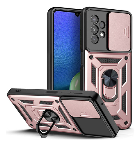 Funda De Teléfono Para Samsung Galaxy A71 A51 A31 A21s, Cámara Deslizante, Pie De Apoyo, Anillo, A Prueba De Golpes, Funda Protectora C
