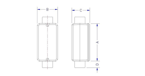 2 Condulete Fixo 3/4 Lr Tampa Rosca Bsp S/pintur 56105022