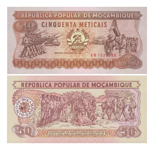 Grr-billete De Mozambique 50 Meticais 1983-1986