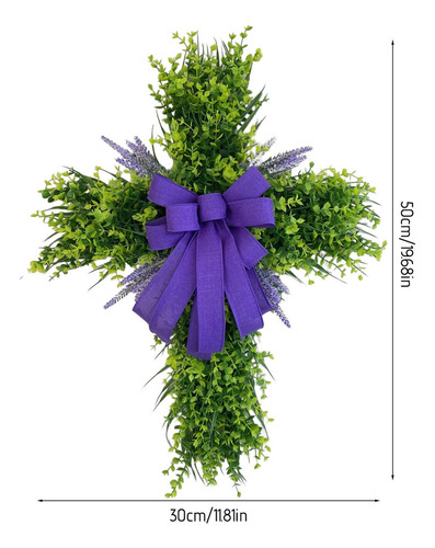 Para Corona De Pascua Para Puerta Con Forma De Cruz Para El