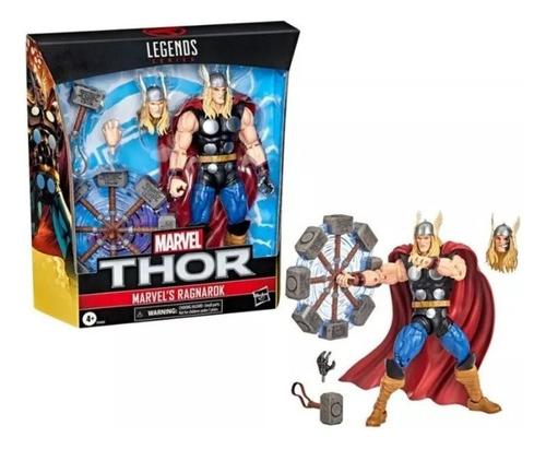 Thor Ragnarok Marvel Legends Deluxe Mjolnir Efecto Giratorio (Usado)