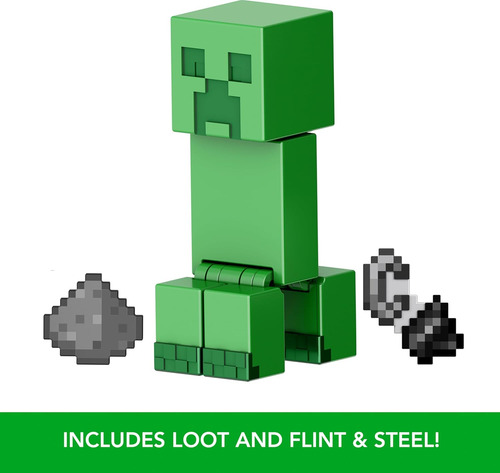Mattel Minecraft Toys, Figura De Acción De Enredadera Con Ac