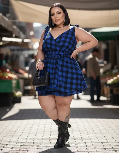 Macaquinho  Xadrez Soltinho Feminino Plus Size Alça Elegante