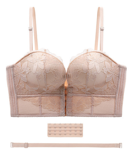 Brasier Sin Tirantes Con Cierre Frontal Y Realce Invisible