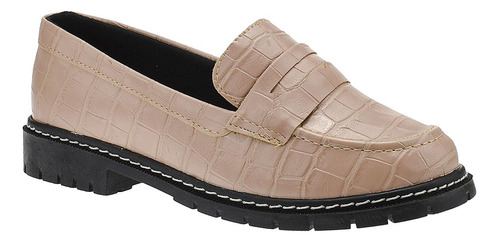 Mocassim Feminino Tratorado Croco Bico Redondo Sapatteria